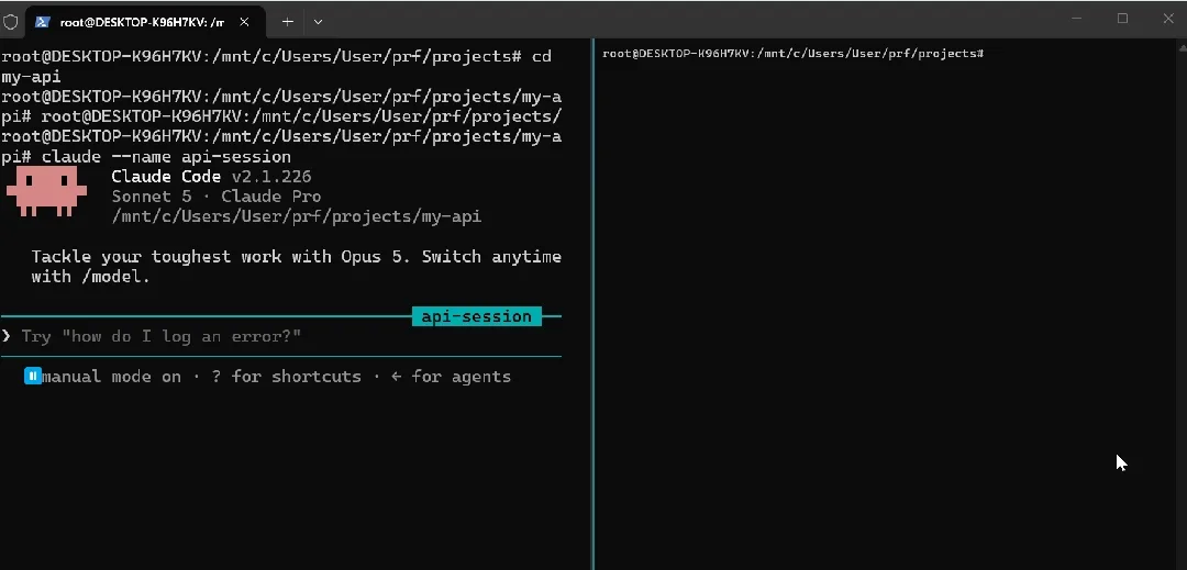 启动 frontend-session